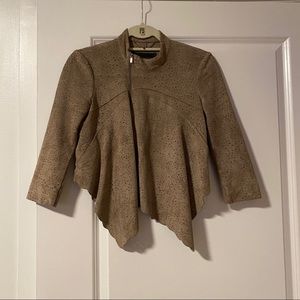 BCBGMaxAzria Suede Cropped Jacket